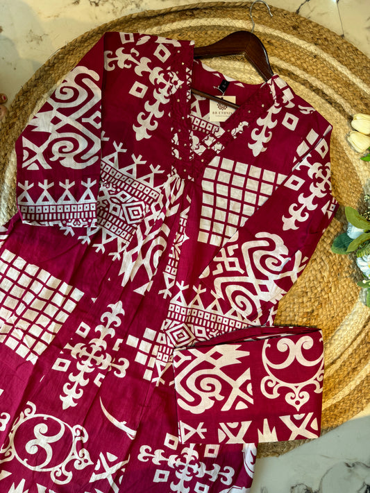 Premium Quality Pure Cotton A-Line Kurta Palazzo Set