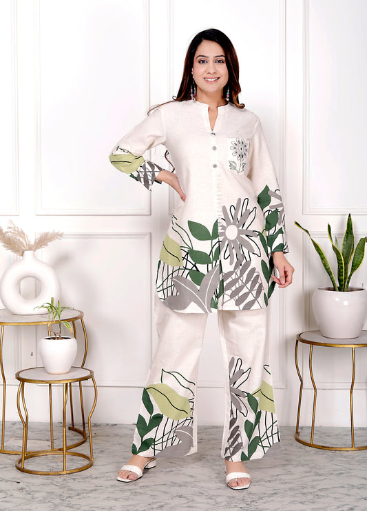 Premium Quality Pure Cotton Flex Co-ord Set.