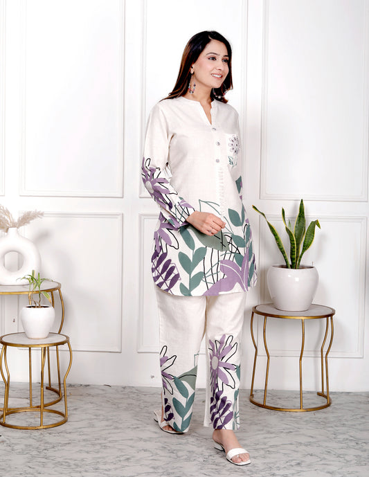 Premium Quality Pure Cotton Flex Co-Ord Set.