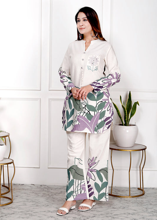 Premium Quality Pure Cotton Flex Co-Ord Set.