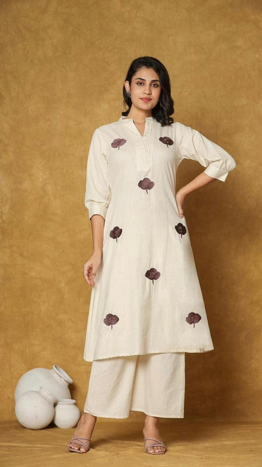 Premium Quality Pure Cotton Slub A-Line Co-ord Set.